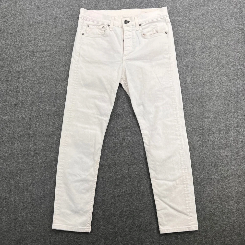 Rag & Bone Fit 2 Slim Leg Jeans Aged White Preppy Size 32x28 Mens Off-White